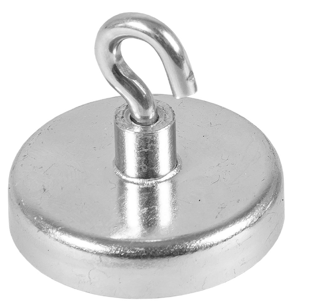 Produktbild Eichner Kraftmagnete mit Haken Silber Durchmesser 36 mm