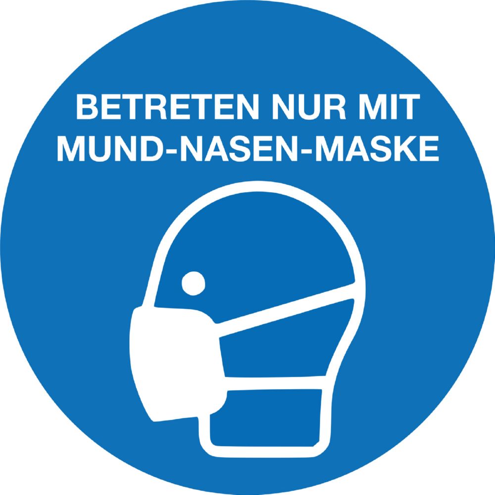 Produktbild Eichner Leitsystemsticker mit Motiv Mund Nasen Maske Blau