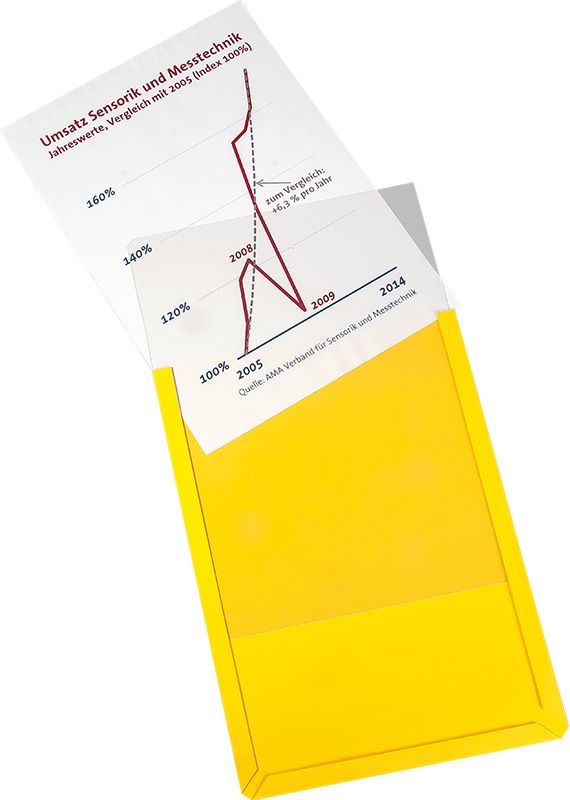 Produktbild Eichner Magnet Sichttasche DIN A4 Gelb 217 x 305 mm