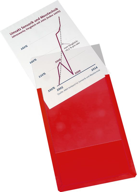 Produktbild Eichner Magnet Sichttasche DIN A4 Rot 217 x 305 mm