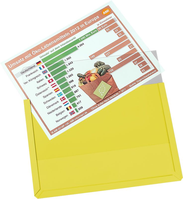 Produktbild Eichner Magnet Sichttasche DIN A4 Gelb 305 x 217 mm