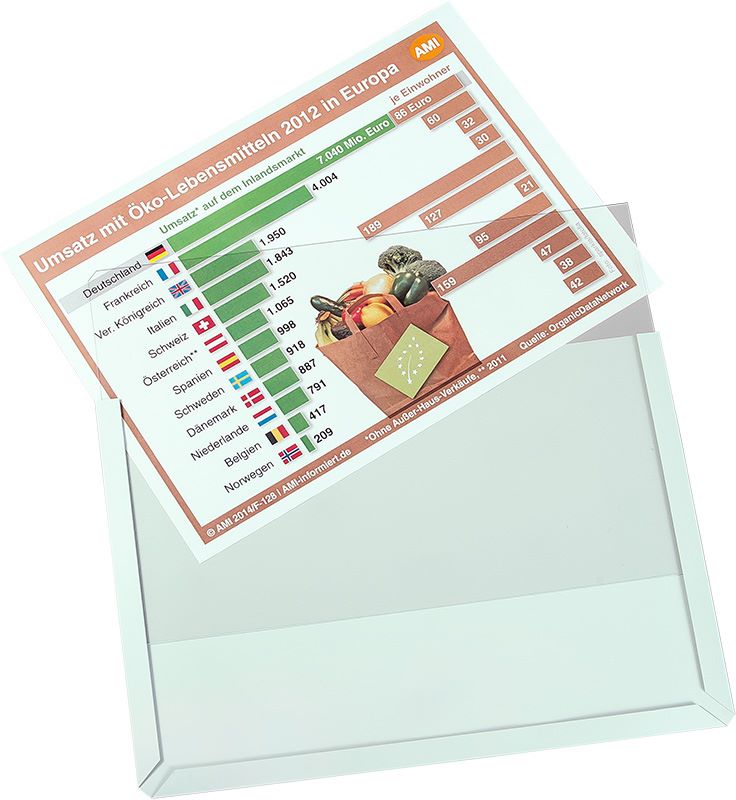 Produktbild Eichner Magnet Sichttasche DIN A4 Grau 305 x 217 mm