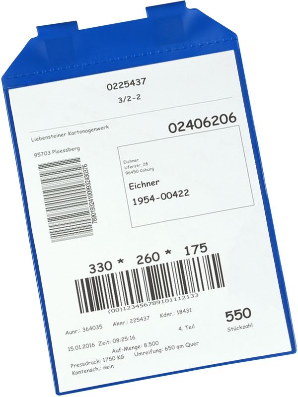 Produktbild Eichner Magnetische Dokumentenhülle Blau 225 x 305 mm