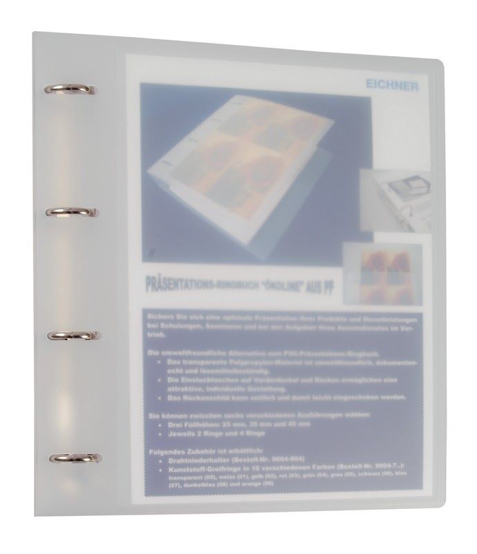 Produktbild Eichner Präsentationsringbuch aus PP 4 Ring Füllhöhe 25 mm
