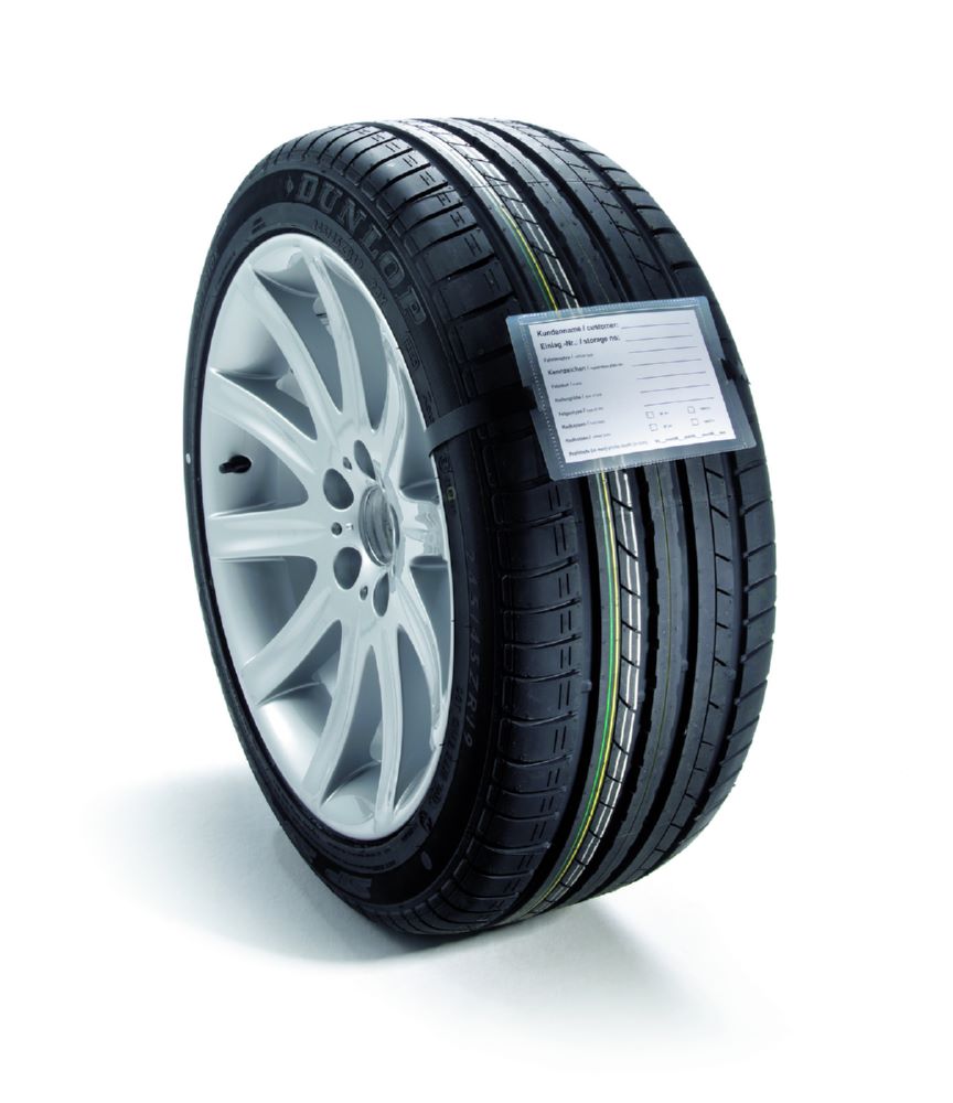 Produktbild EICHNER Rad Reifenanhänger mit MAXI Schlaufe für Breitreifen NEUE AUSFÜHRUNG 50 Stück