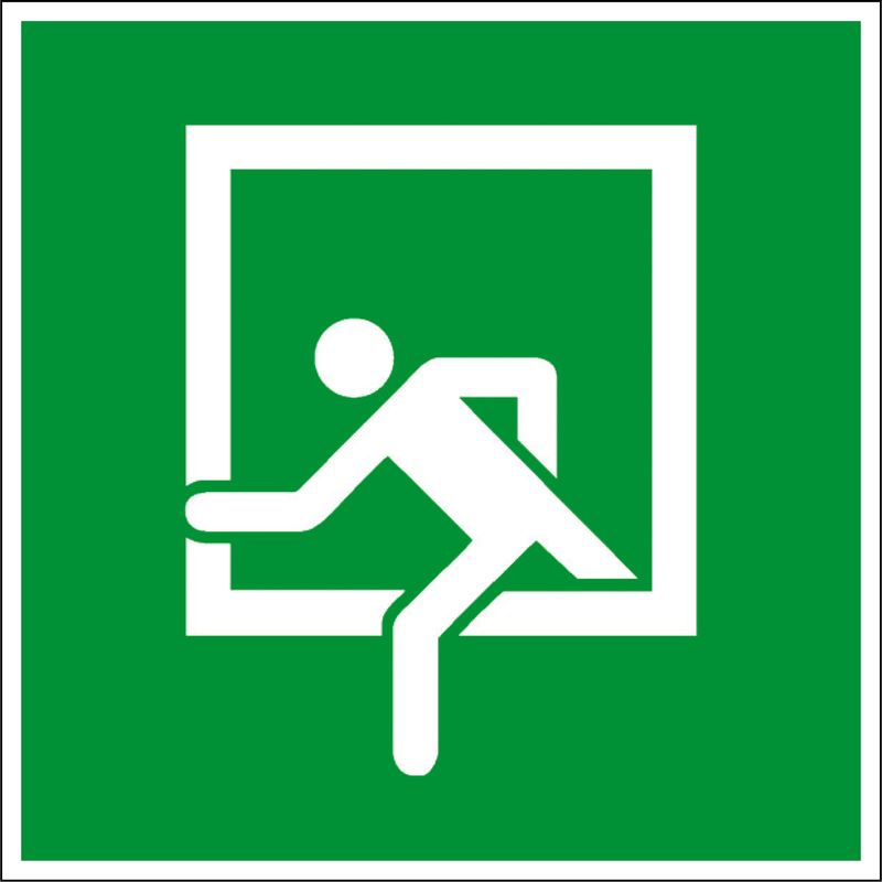 Produktbild Eichner Rettungsschild Notausstieg PVC Folie 15 x 15 cm