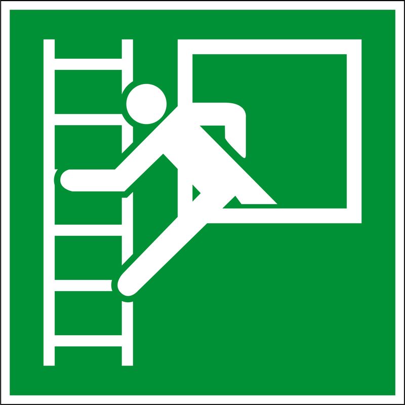 Produktbild Eichner Rettungsschild Rettungsausstieg 20 x 20 cm PVC Folie Grün