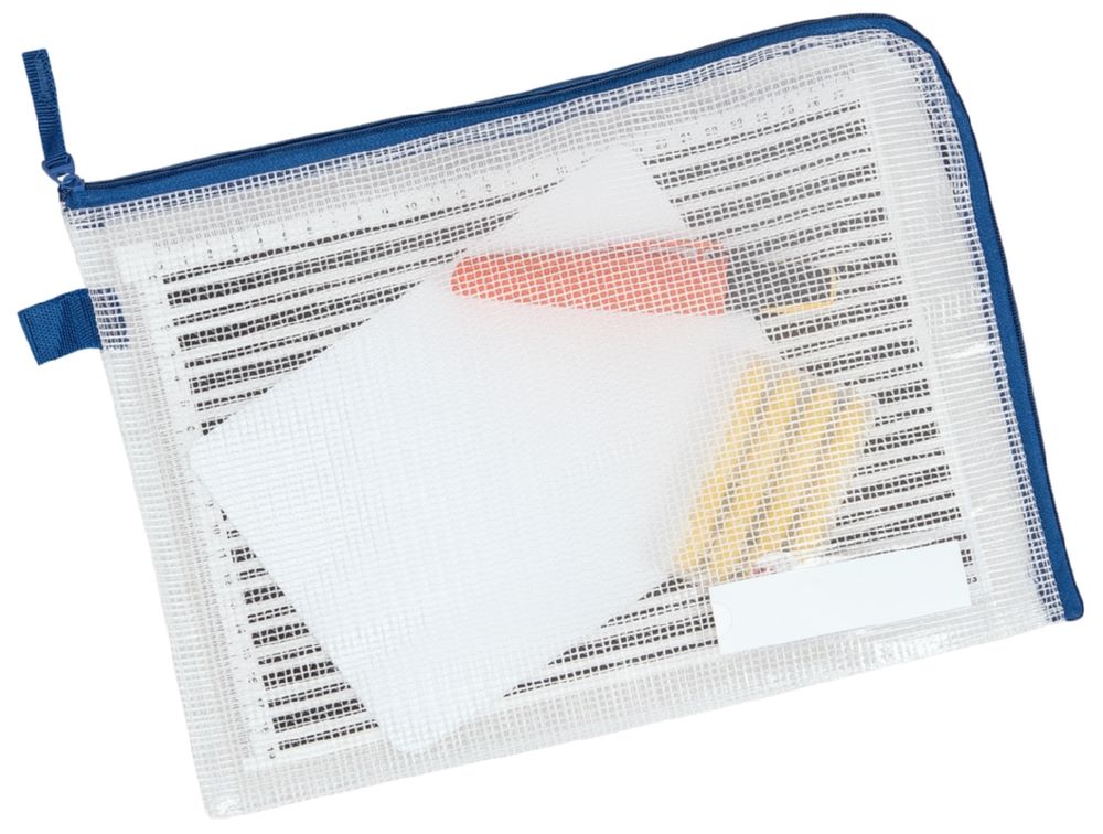 Produktbild Eichner Sammelbeutel mit halbrundem Reißverschluss A4 Blau