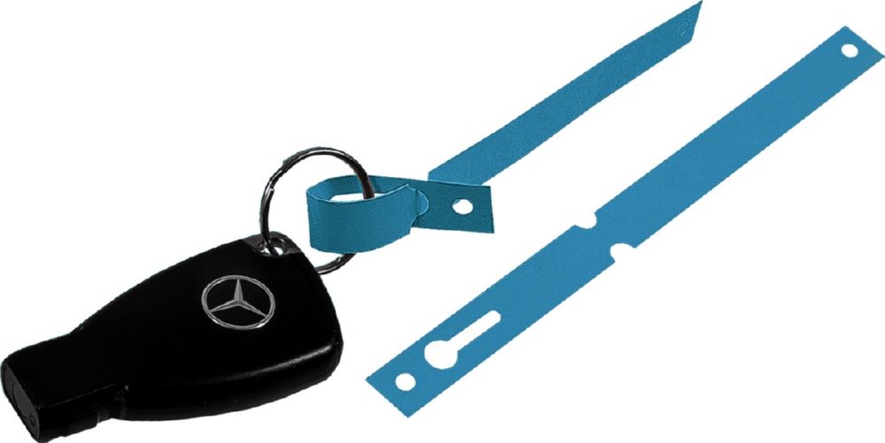 Produktbild Eichner Schlüsselanhänger aus Tyvek Blau 160 x 12,7 mm