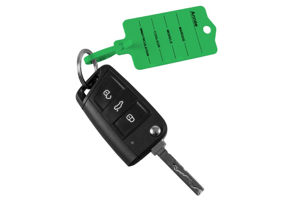 Produktbild EICHNER Schlüsselanhänger grün mit Kunststofflasche 200 St inklusive 2 Permanent Markern