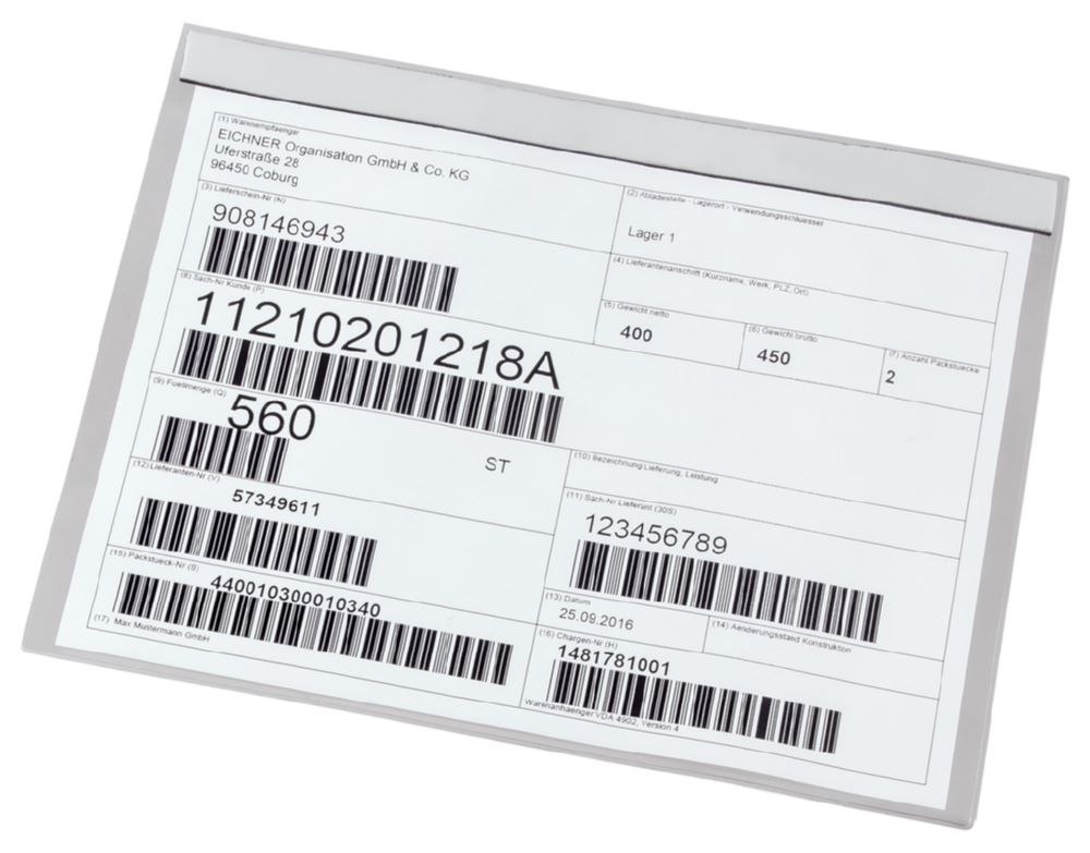 Produktbild Eichner Transparente Sichthülle DIN A5 quer 155 x 230 mm