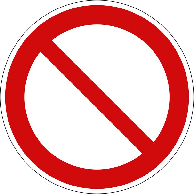 Produktbild Eichner Verbotsschild Allgemeines Verbotszeichen PVC Folie 10 cm