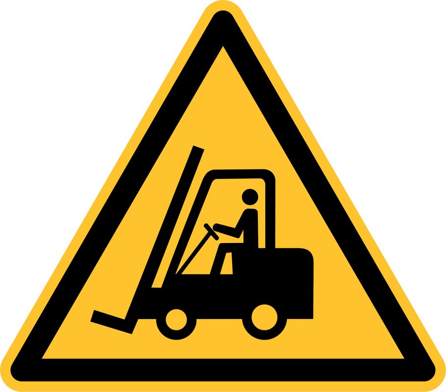 Produktbild Eichner Warnschild Warnung vor Flurförderfahrzeugen PVC Folie 20 cm