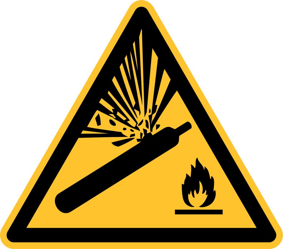 Produktbild Eichner Warnschild Warnung vor Gasflaschen PVC Folie 10 cm