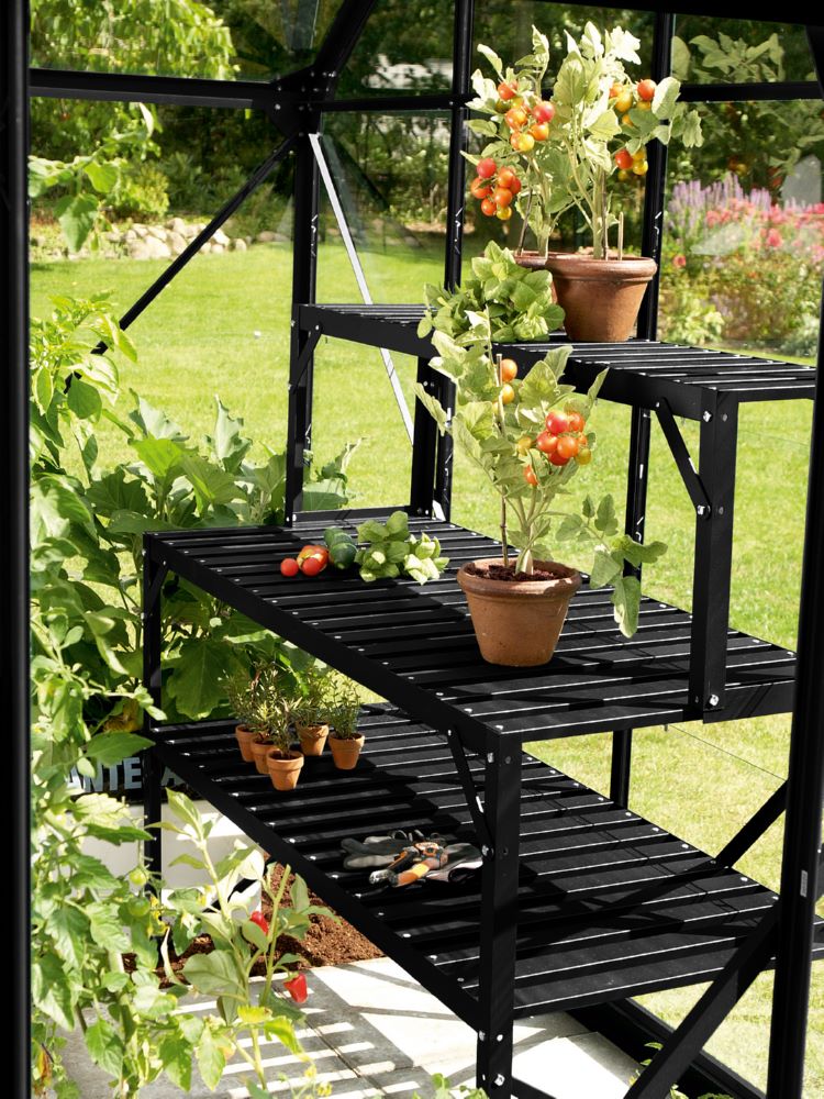 Produktbild Vitavia Alu Tischaufsatz 121 x 28 x 39 cm schwarz