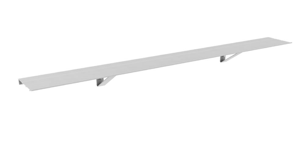 Produktbild Vitavia Alu Wandregal mit den Maßen 122 x 15 cm alu