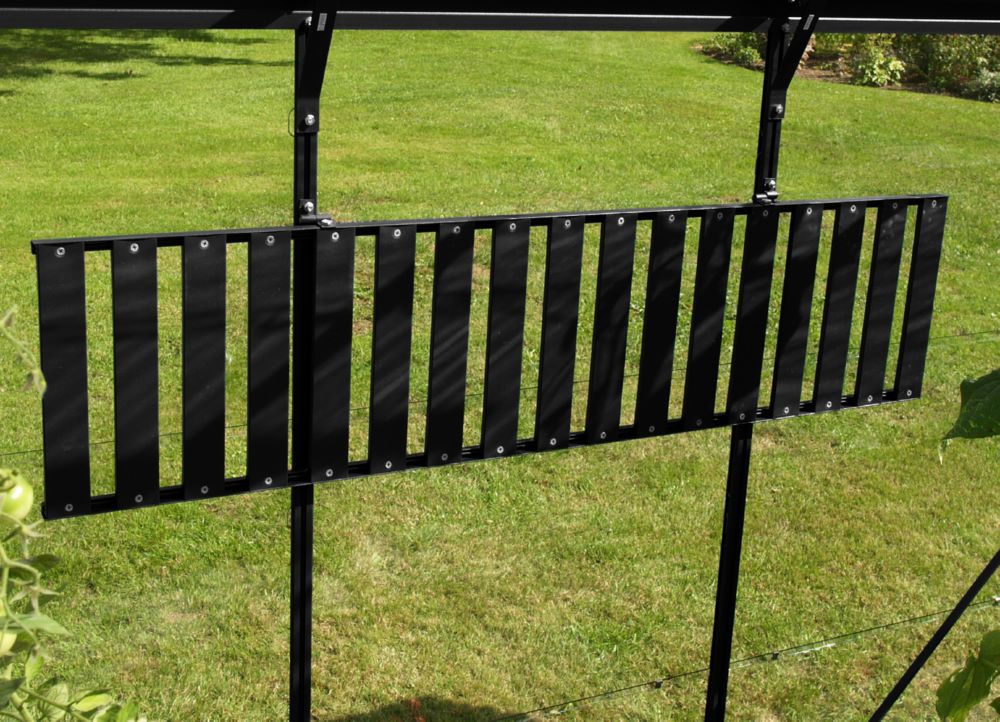 Produktbild Vitavia Aluregal abklappbar schwarz mit den Maßen 120 x 30 cm