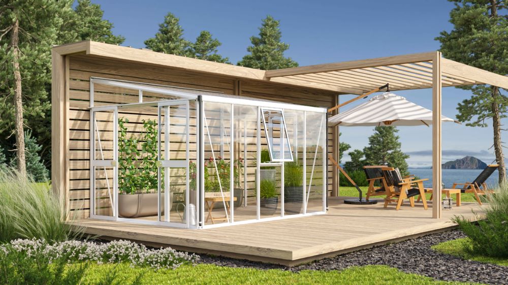 Produktbild Vitavia Anlehngewächshaus Athena 8600 ESG HKP 3343 mm Länge