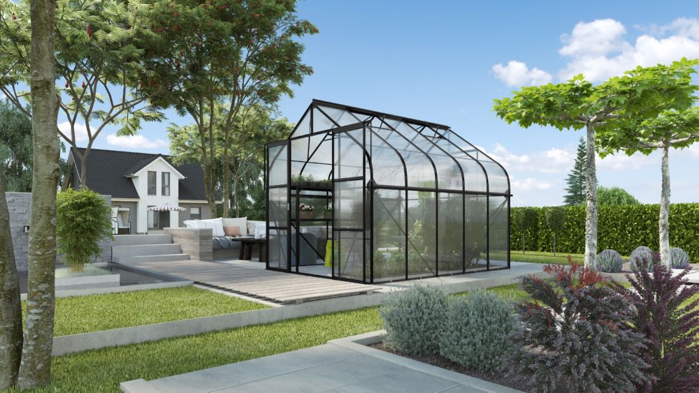 Produktbild Vitavia Gewächshausbausatz Diana 8300 schwarz 2545 x 1220 mm