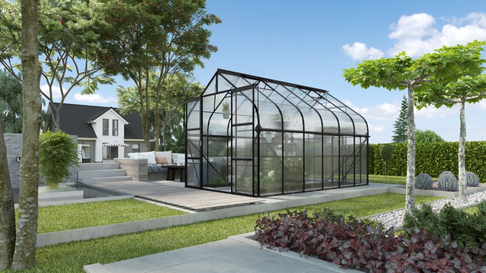 Produktbild Vitavia Gewächshausbausatz Diana 9900 schwarz 2635 x 3830 mm