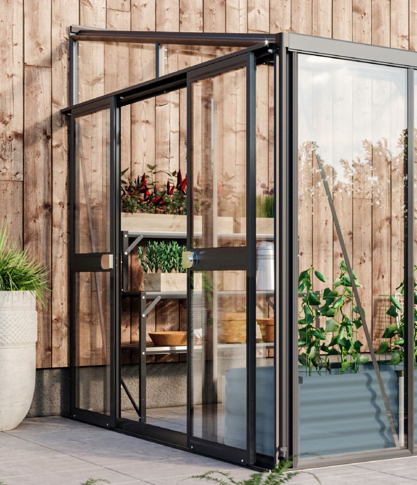 Produktbild Vitavia Doppeltür-Kit Athena schwarz mit ESG Höhe 1760 mm