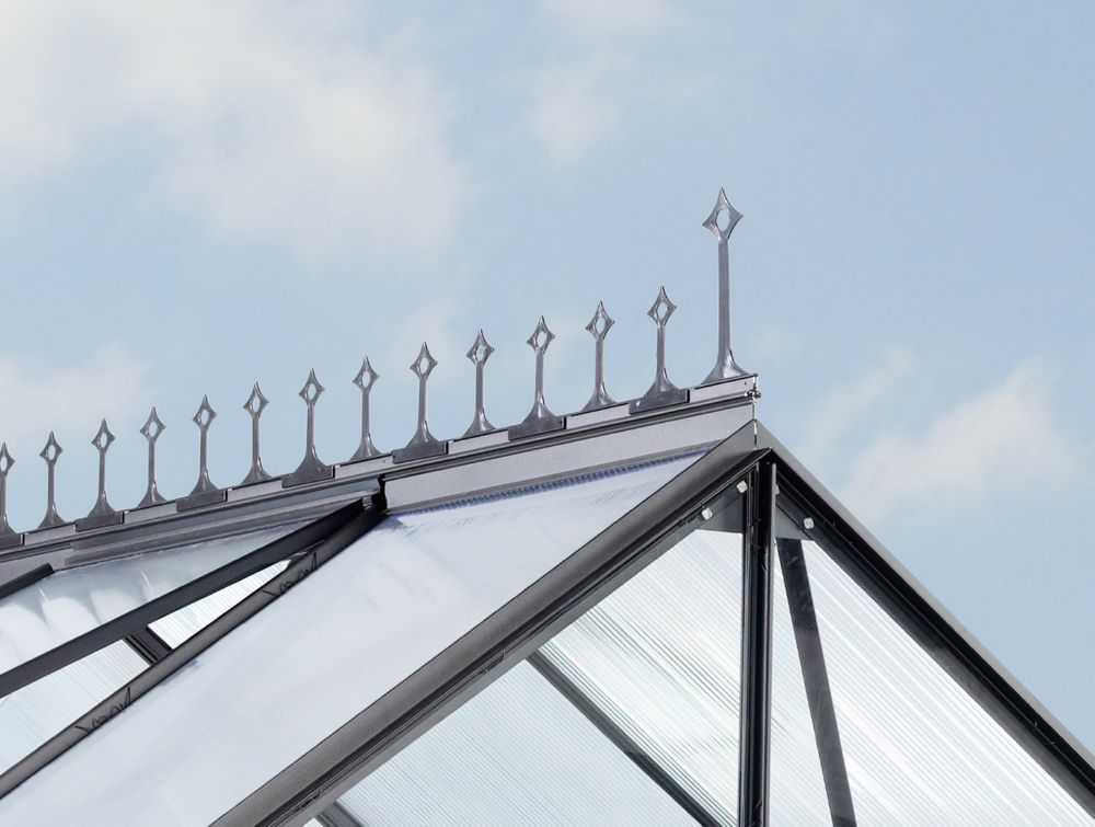 Produktbild Vitavia Firstkrone Aufsatz Dachfirst für Gewächshaus schwarz