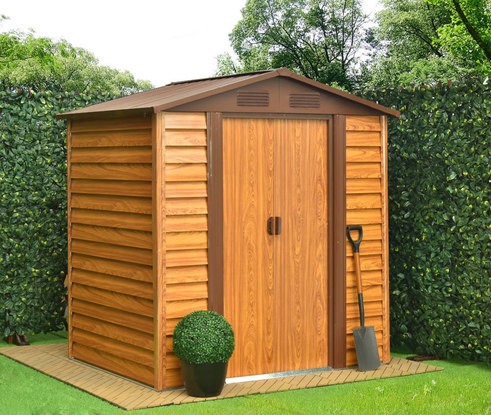 Produktbild Pergart Gerätehaus Frankfurt II 65 Holzoptik 1930 x 1520 mm bild 3