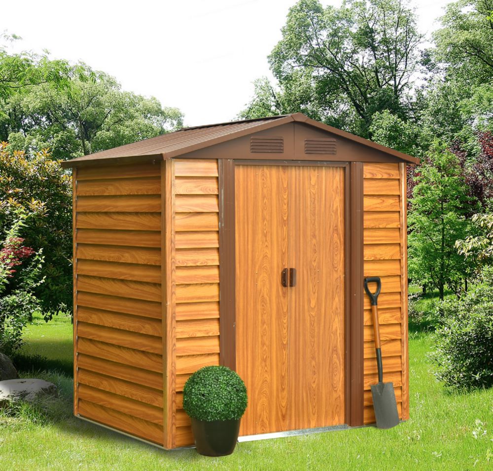 Produktbild Pergart Gerätehaus Frankfurt II 65 Holzoptik 1930 x 1520 mm bild 4