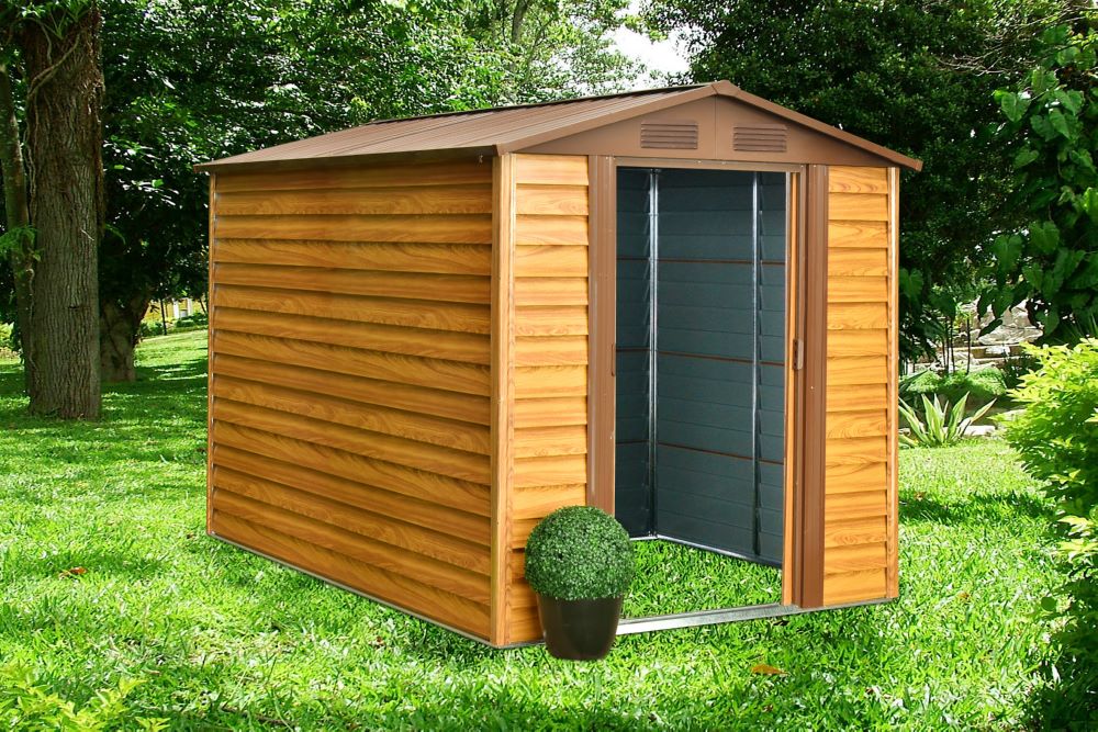 Produktbild Pergart Gerätehaus Frankfurt II 86 Holzoptik 2360 x 1950 mm bild 3