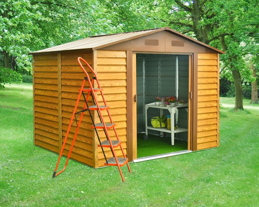 Produktbild Pergart Gerätehaus Frankfurt II 911 Holzoptik 3230 x 2780 mm bild 4