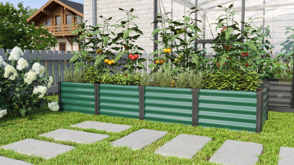 Produktbild Vitavia Hochbeet Linus In Out 401 Größe L 2450 mm seegras