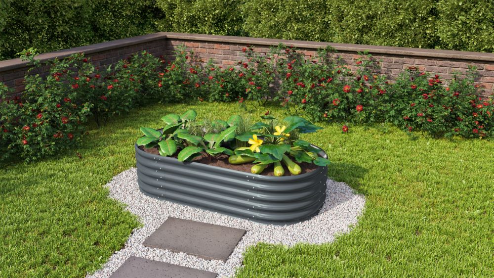 Produktbild Vitavia Hochbeet Vita 401 in granit Blech 821 mm breit bild 3