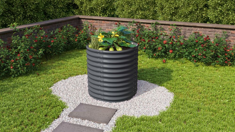 Produktbild Vitavia Hochbeetanbau Vita Rund 858 granit 821 x 821 x 858 mm