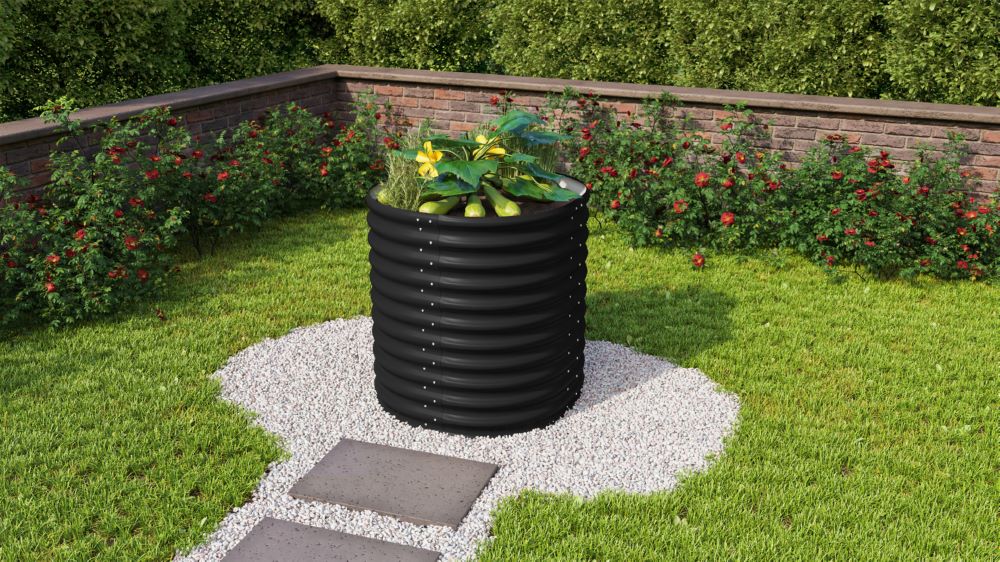 Produktbild Vitavia Hochbeet Vita Rund 858 schwarz Fläche 0.67 qm