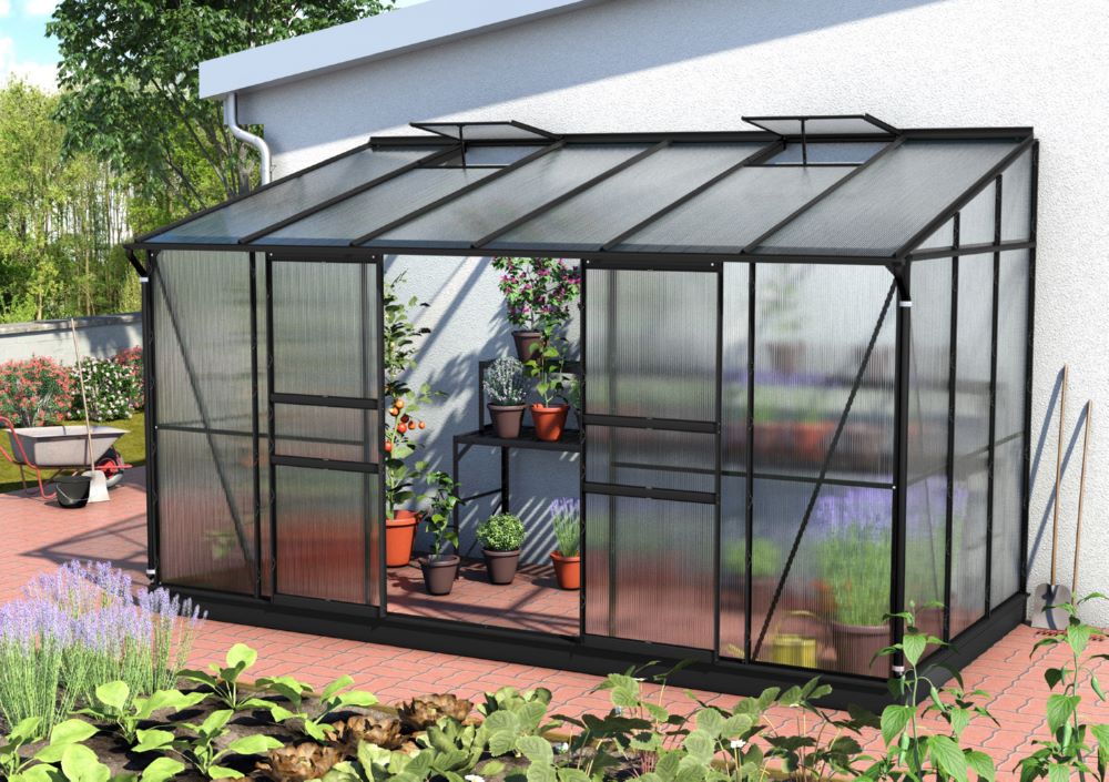 Produktbild Vitavia Anlehngewächshaus Ida 7800 HKP 6 mm Breite 3865 mm