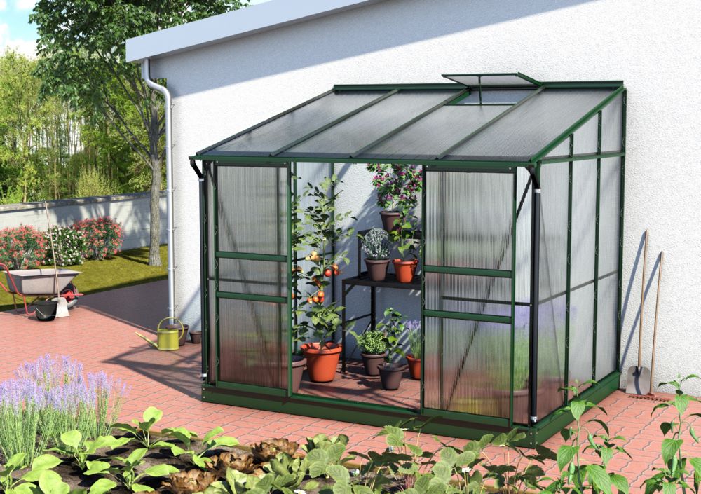 Produktbild Vitavia Anlehngewächshaus Ida 5200 HKP 2621 x 2014 mm smaragd