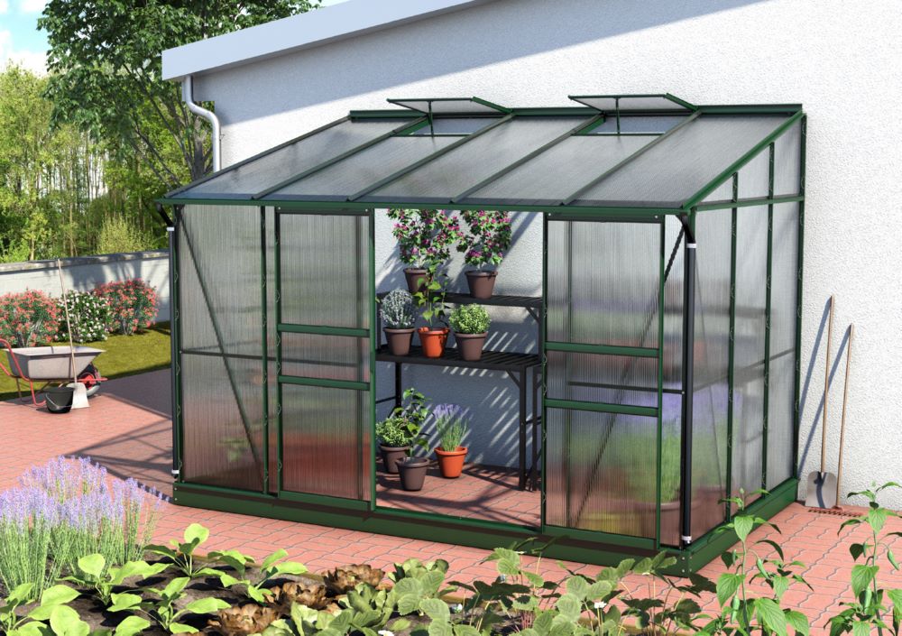 Produktbild Vitavia Anlehngewächshaus Ida 6500 HKP Breite 3243 mm smaragd