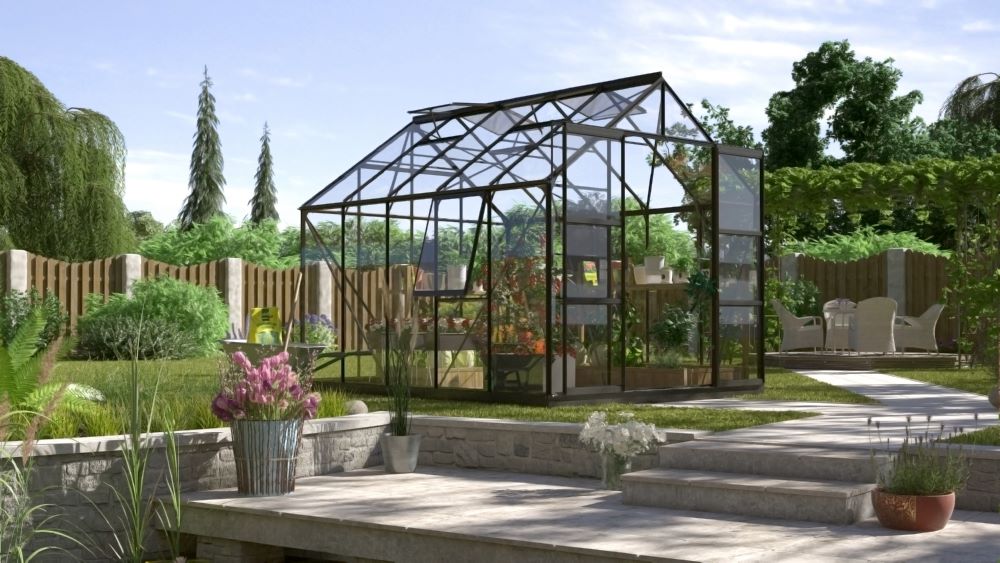 Produktbild Vitavia Gewächshaus Jupiter 8300 ESG 3 mm 3210 x 2570 mm