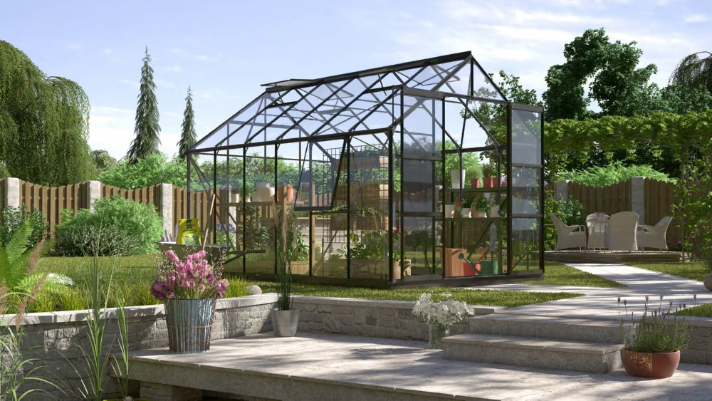 Produktbild Vitavia Gewächshaus Jupiter 9900 ESG 3 mm Höhe 1535 mm