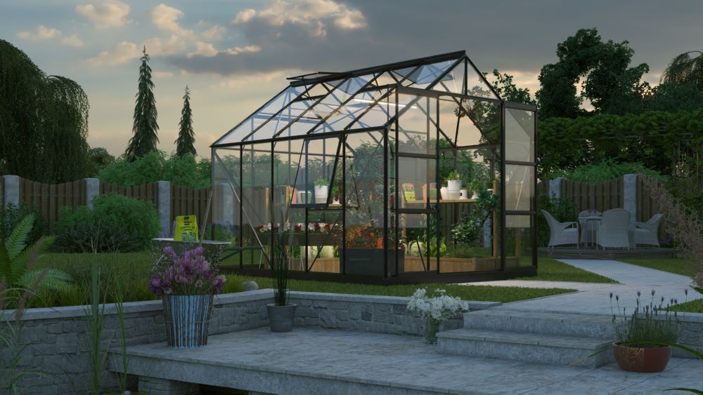 Produktbild Vitavia Gewächshaus Set Jupiter 8300 ESG 3 mm 2570 x 3210 mm bild 2