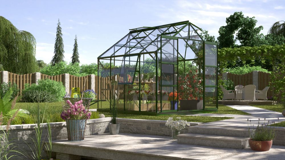 Produktbild Vitavia Gewächshaus Jupiter 6700 ESG 3 mm smaragd