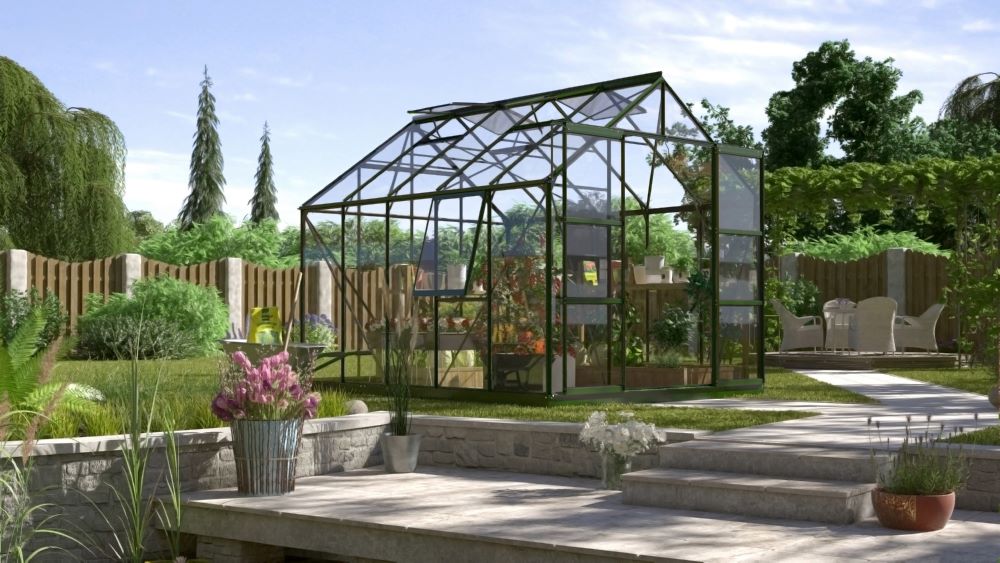 Produktbild Vitavia Gewächshaus Jupiter 8300 ESG 3 mm in smaragd