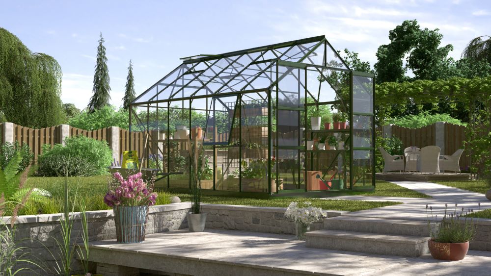 Produktbild Vitavia Gewächshaus Jupiter 9900 ESG 3 mm Farbe smaragd