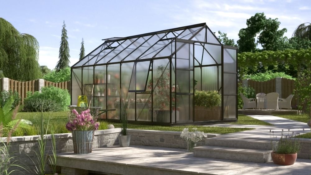 Produktbild Vitavia Gewächshaus Jupiter 11500 HKP 4 mm Höhe Traufe 1535 mm