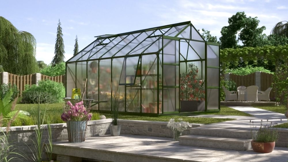 Produktbild Vitavia Gewächshaus Jupiter 11500 smaragd Länge 4450 mm