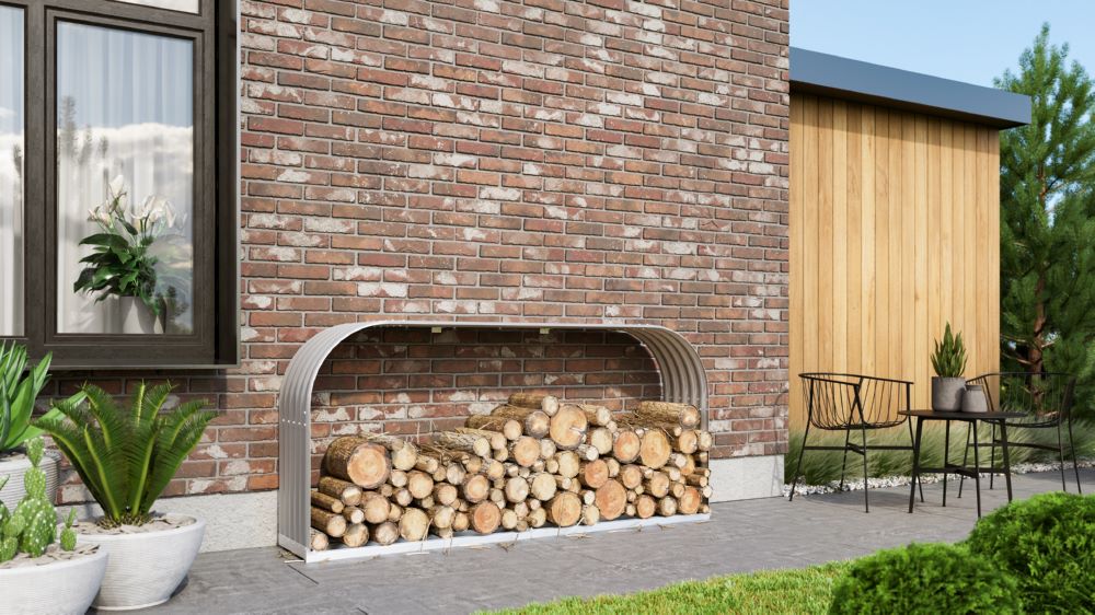 Produktbild Vitavia Kaminholzregal Ardor 401 flach blank 2100 mm