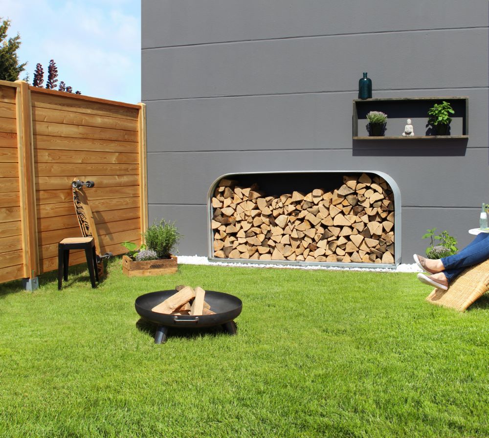 Produktbild Vitavia Kaminholzregal Ardor 401 flach blank 2100 mm bild 2