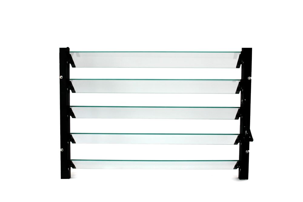 Produktbild Vitavia Lamellen Wandfenster schwarz mit ESG 3 mm