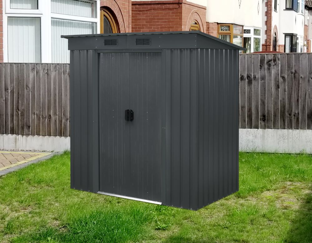 Produktbild Pergart Gerätehaus Leipzig II 64 anthrazit 1740 x 1100 mm bild 3