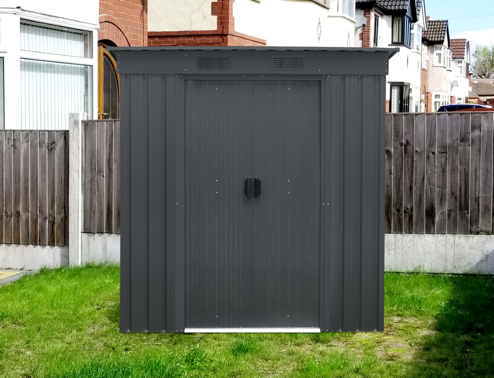 Produktbild Pergart Gerätehaus Leipzig II 64 anthrazit 1740 x 1100 mm bild 4